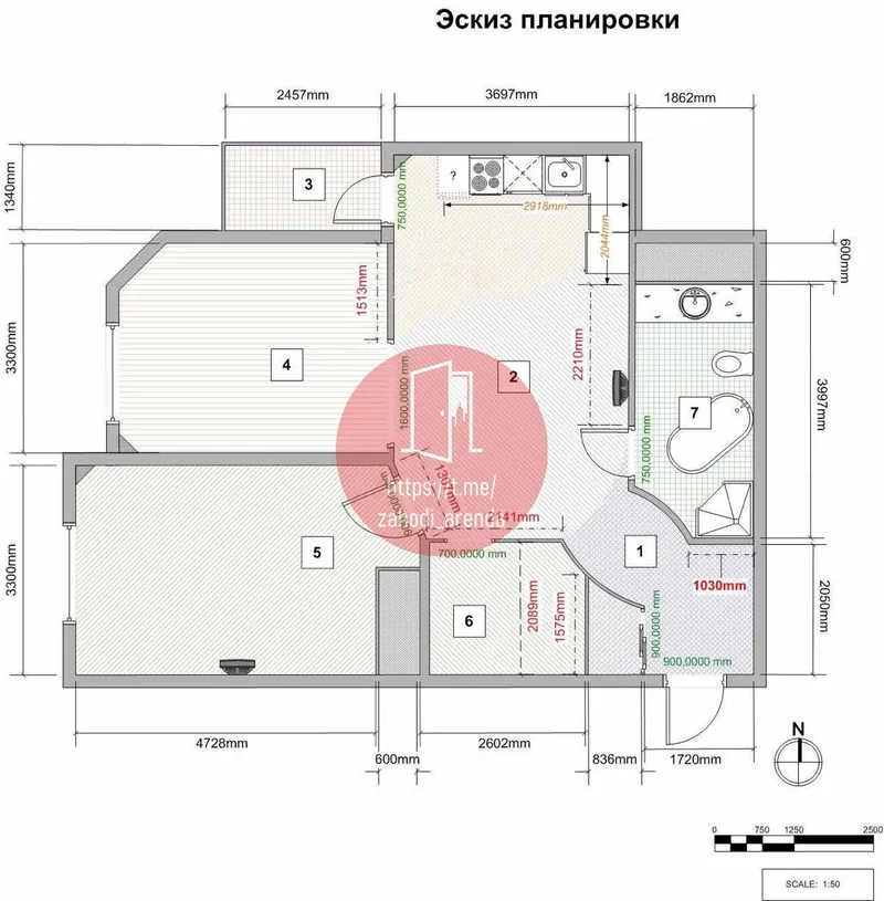 2-комн квартира, 75 м²
